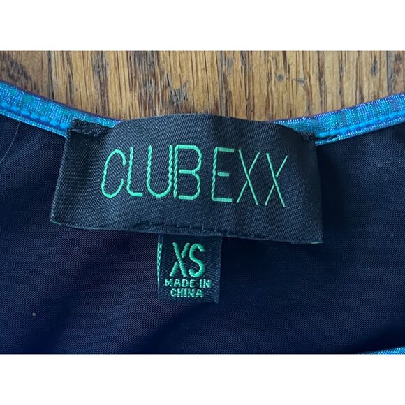 NWOT CLUBEXX Blue Indigo Atomic Bliss Cut Out Bodysuit Costume  Women's Size XS - Picture 4 of 10